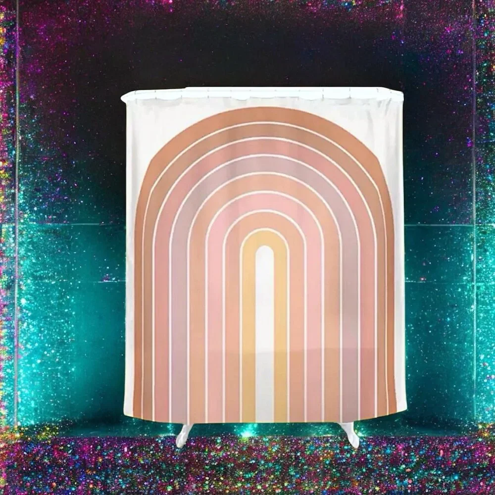 SOCIETY6 Gradient Arch, Natural Tones Shower Curtain New With Tags RV $69.99